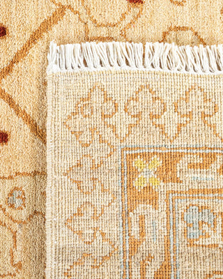 Contemporary Eclectic Ivory Wool Area Rug 9' 2" x 11' 9" - Solo Rugs
