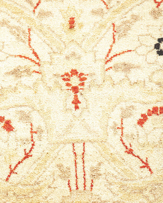Traditional Mogul Ivory Wool Area Rug 8' 2" x 10' 4" - Solo Rugs