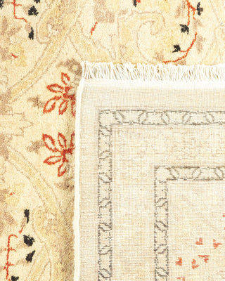 Traditional Mogul Ivory Wool Area Rug 8' 2" x 10' 4" - Solo Rugs