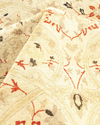 Traditional Mogul Ivory Wool Area Rug 8' 2" x 10' 4" - Solo Rugs