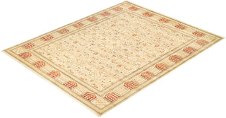 Traditional Mogul Ivory Wool Area Rug 8' 2" x 10' 4" - Solo Rugs