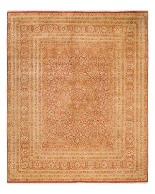Traditional Mogul Orange Wool Area Rug 8' 2" x 9' 9" - Solo Rugs