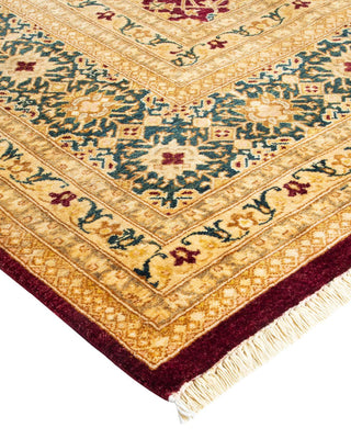 Traditional Mogul Red Wool Area Rug 8' 3" x 10' 2" - Solo Rugs