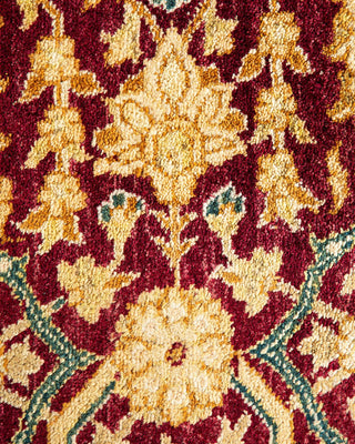 Traditional Mogul Red Wool Area Rug 8' 3" x 10' 2" - Solo Rugs