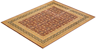 Traditional Mogul Red Wool Area Rug 8' 3" x 10' 2" - Solo Rugs