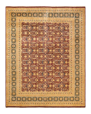 Traditional Mogul Red Wool Area Rug 8' 3" x 10' 2" - Solo Rugs