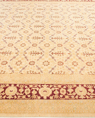 Traditional Mogul Ivory Wool Area Rug 8' 1" x 10' 0" - Solo Rugs