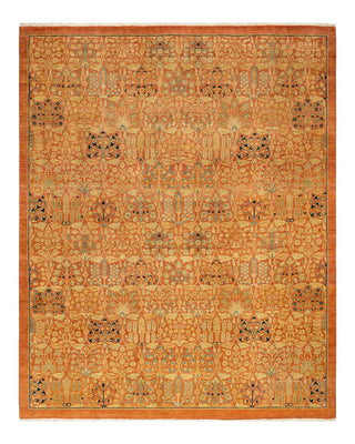 Traditional Mogul Orange Wool Area Rug 8' 2" x 10' 3" - Solo Rugs