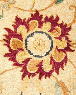 Traditional Mogul Ivory Wool Area Rug 7' 10" x 10' 3" - Solo Rugs