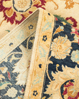 Traditional Mogul Ivory Wool Area Rug 7' 10" x 10' 3" - Solo Rugs