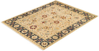 Traditional Mogul Ivory Wool Area Rug 7' 10" x 10' 3" - Solo Rugs