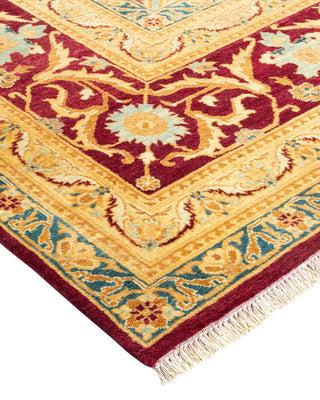 Traditional Mogul Red Wool Area Rug 7' 10" x 10' 1" - Solo Rugs