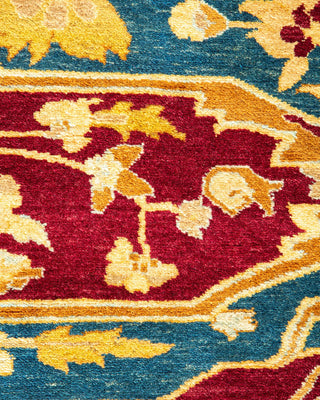 Traditional Mogul Red Wool Area Rug 7' 10" x 10' 1" - Solo Rugs