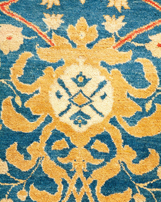 Traditional Mogul Blue Wool Area Rug 7' 10" x 10' 6" - Solo Rugs