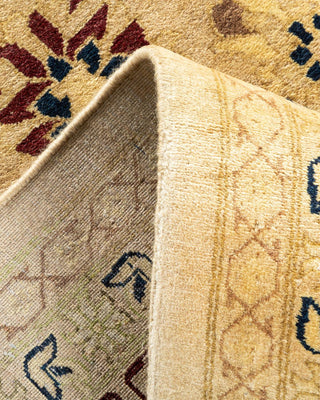 Traditional Mogul Ivory Wool Area Rug 8' 0" x 9' 5" - Solo Rugs