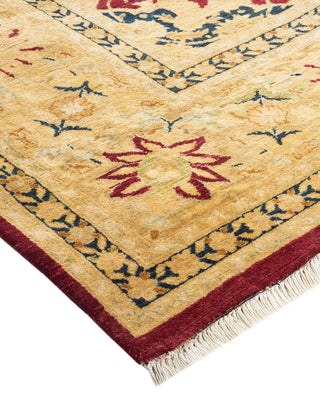 Traditional Mogul Red Wool Area Rug 7' 10" x 9' 10" - Solo Rugs