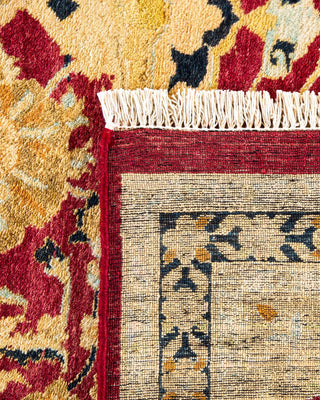 Traditional Mogul Red Wool Area Rug 7' 10" x 9' 10" - Solo Rugs