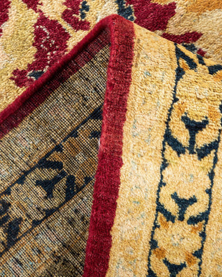 Traditional Mogul Red Wool Area Rug 7' 10" x 9' 10" - Solo Rugs