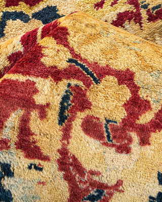 Traditional Mogul Red Wool Area Rug 7' 10" x 9' 10" - Solo Rugs