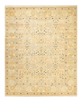 Traditional Mogul Ivory Wool Area Rug 8' 1" x 10' 3" - Solo Rugs