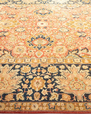 Traditional Mogul Orange Wool Area Rug 7' 10" x 10' 4" - Solo Rugs