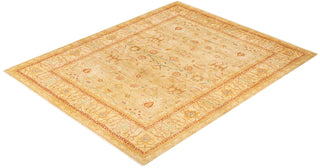 Traditional Mogul Yellow Wool Area Rug 8' 1" x 10' 8" - Solo Rugs