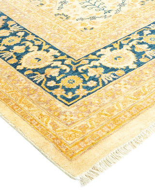 Traditional Mogul Ivory Wool Area Rug 8' 1" x 9' 10" - Solo Rugs