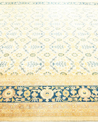 Traditional Mogul Ivory Wool Area Rug 8' 1" x 9' 10" - Solo Rugs