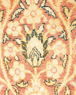 Traditional Mogul Pink Wool Square Area Rug 7' 10" x 8' 1" - Solo Rugs