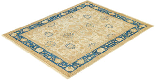 Traditional Mogul Ivory Wool Area Rug 8' 1" x 10' 1" - Solo Rugs