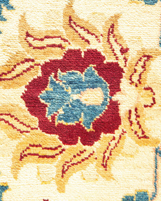 Traditional Mogul Light Blue Wool Area Rug 8' 1" x 9' 10" - Solo Rugs