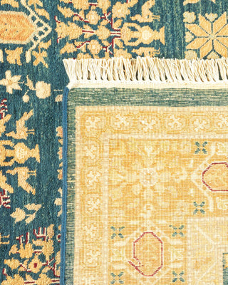 Traditional Mogul Green Wool Area Rug 8' 1" x 10' 8" - Solo Rugs
