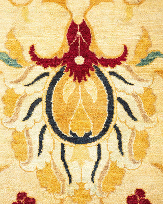 Traditional Mogul Ivory Wool Area Rug 8' 2" x 10' 6" - Solo Rugs