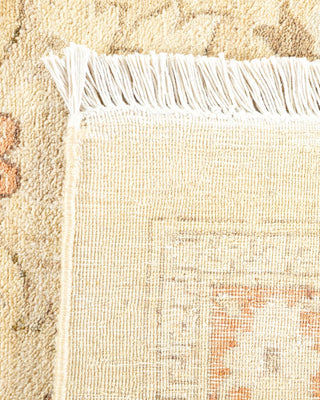 Traditional Mogul Yellow Wool Area Rug 10' 0" x 13' 7" - Solo Rugs