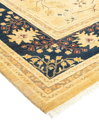 Traditional Mogul Ivory Wool Area Rug 8' 2" x 9' 10" - Solo Rugs