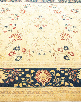 Traditional Mogul Ivory Wool Area Rug 8' 2" x 9' 10" - Solo Rugs