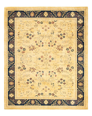 Traditional Mogul Ivory Wool Area Rug 8' 2" x 9' 10" - Solo Rugs