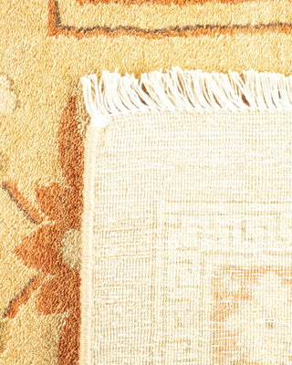 Traditional Mogul Yellow Wool Area Rug 8' 1" x 10' 0" - Solo Rugs
