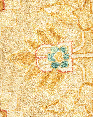 Traditional Mogul Yellow Wool Area Rug 8' 2" x 9' 10" - Solo Rugs