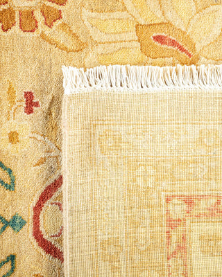 Traditional Mogul Yellow Wool Area Rug 8' 2" x 9' 10" - Solo Rugs