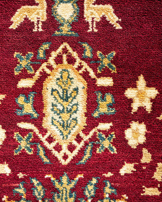 Traditional Mogul Red Wool Area Rug 8' 0" x 10' 7" - Solo Rugs