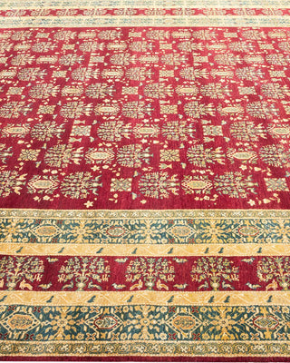 Traditional Mogul Red Wool Area Rug 8' 0" x 10' 7" - Solo Rugs