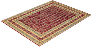 Traditional Mogul Red Wool Area Rug 8' 0" x 10' 7" - Solo Rugs