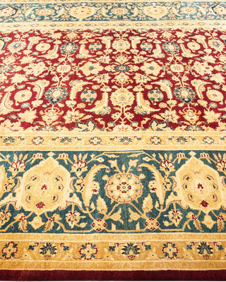 Traditional Mogul Red Wool Area Rug 8' 2" x 10' 3" - Solo Rugs