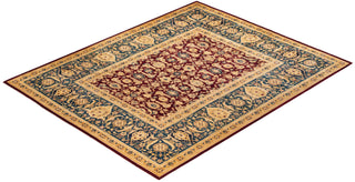 Traditional Mogul Red Wool Area Rug 8' 2" x 10' 3" - Solo Rugs