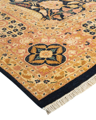 Traditional Mogul Blue Wool Area Rug 8' 0" x 10' 3" - Solo Rugs