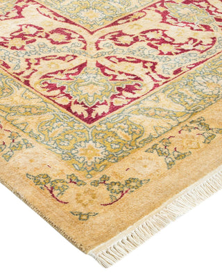 Traditional Mogul Ivory Wool Area Rug 7' 10" x 10' 7" - Solo Rugs