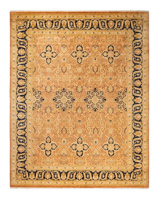 Traditional Mogul Brown Wool Area Rug 8' 0" x 10' 1" - Solo Rugs