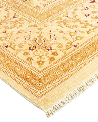 Traditional Mogul Ivory Wool Area Rug 8' 1" x 10' 1" - Solo Rugs