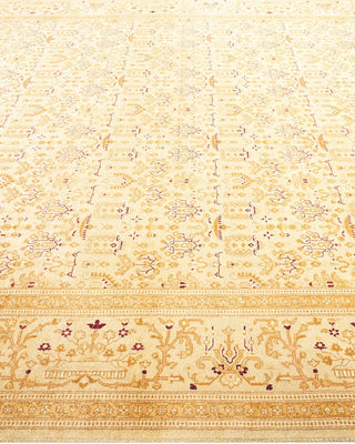 Traditional Mogul Ivory Wool Area Rug 8' 1" x 10' 1" - Solo Rugs